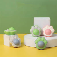 COTTECOTA- Juguete de menta para pegar en la pared, Bola Giratoria interactivo de Huella Hierba Gatera para MascotasBocadillos para gatos, suministros de limpieza de dientes para mascotas ,Juguetes para Gatos Pelota interactiva bola giratoria para lamer - details 3