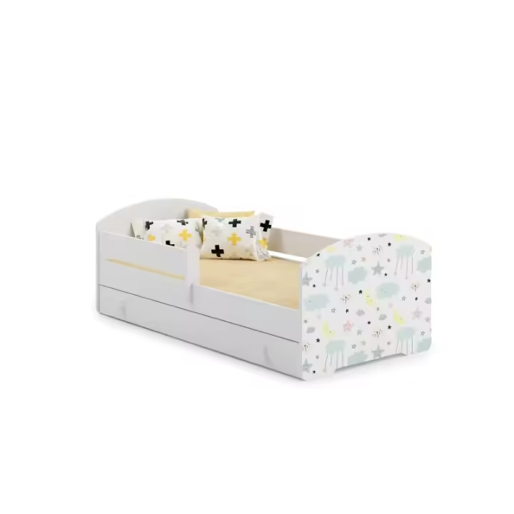 Cama de criança 160 x 80 com gaveta, colchão e estrado incluídos Kobi Luk Stars - 1