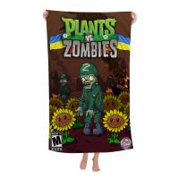 Toalla De Playa Para Niños Plant-Vs -Zombie Dibujos Animados Verano Absorbente Microfibra Grande Para Baño Piscina Viajes - details 9