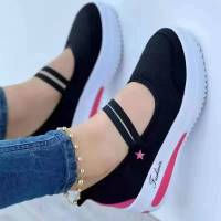 Nuevos Zapatos De Mujer Casual Sólido Plataforma Transpirables Con Malla Zapatillas Deportivas Cómodas Para Hacer Ténis Cierre SLIP-ON Talla Verdadera - details 7