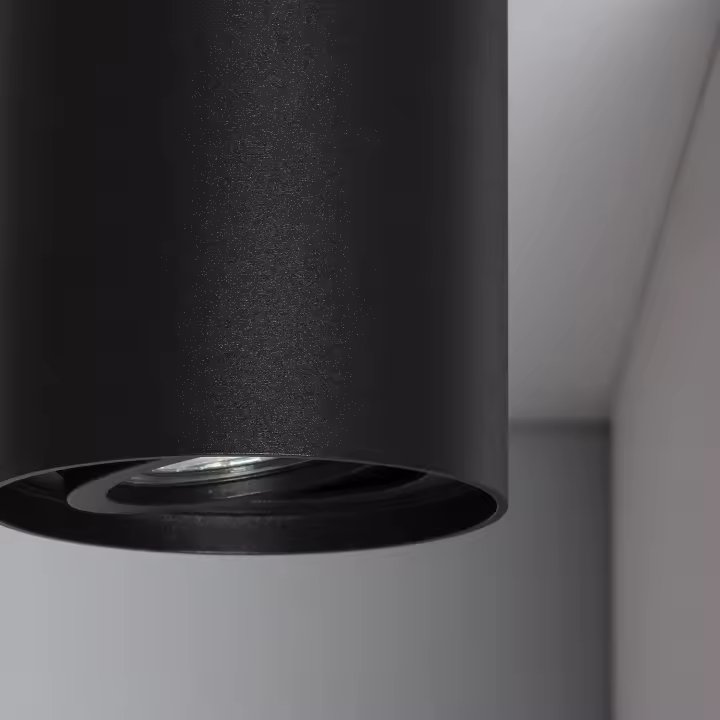 LEDKIA LIGHTING - Aplique de Techo | Aluminio Resistente | Compatible con Bombilla GU10 hasta 10W | Uso Interior y Exterior Cubierto, Negro, Aluminio - 1