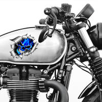 Pegatinas De Coche 3D Azules Con Calavera Para Body Auto Ventanas Parachoques Maletero Adornos Accesorios Impermeables Para Motocicleta - details 6