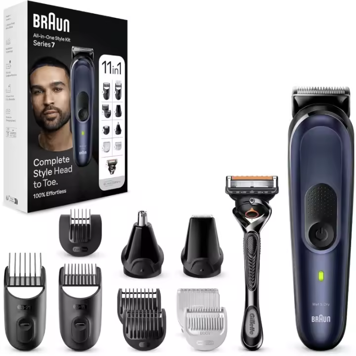 Braun Recortadora de Barba Series 7 Máquina Cortar Pelo, Kit 11 en 1 Para Barba, Pelos, Depilación Masculina, MGK7450 MGK7450 - 1