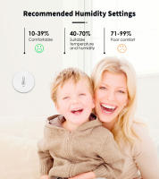 Sensor De Temperatura Y Humedad Inteligente ZigBee Real Tiempo Sensor De Seguridad Termómetro Hygrometer Batería Poderada Con App Tuya Smart Life - details 6