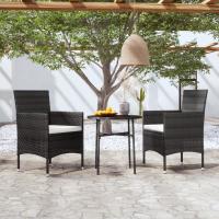 vidaXL Juego de comedor para jardín 3 piezas ratán sintético en color Gris y marrón/Marrón/Gris y más - details 3