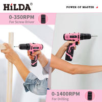 HILDA Taladro Eléctrico 12V Sin Cable Mini Herramienta Eléctrica Con Batería De Litio Para Hogar DIY Torque Maximo 28N.m Velocidad Sin Carga 1600rpm - details 0