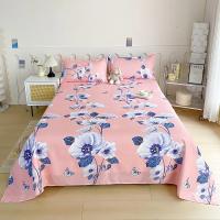 Sábana Plana De Cama Doble Con Estampado De Flor Roja Sábana Superior De Poliéster 100% Para Cama Individual/Reina/King - details 16