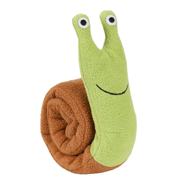 Juguetes Para Perros De Peluche Con Sonido Squeak Snail Interactivos Para Masticar Y Buscar Alimento Juguetes Inteligentes Para Perros - 1