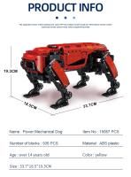 Robot Dog Power RC Construcción Bloques 936PCS Motorizado Modelo Big Alpha De Boston Dynamics Juguetes Técnicos Para Adultos - details 13