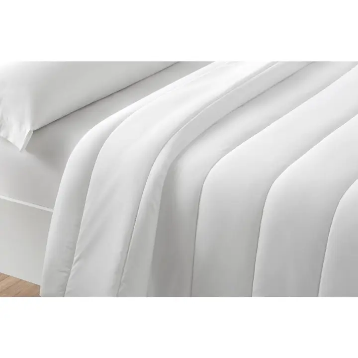 Relleno de Nordico Premium Blanco150*220cm 200*220 cm 220*220cm 260x240cm, 270*270cm 100% Poliéster, Fibra Ultra Suave de 250 g/m², Cubierta de Microfibra 90 gsm, Diseño Cuadrado Atemporal, Lavable, Fabricado en España, - 1