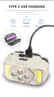 Linterna Frontal LED Potente Recargable USB Impermeable Para Camping Pesca Mineria Lámpara De Corbata Luz Túnel De Viaje - details 5