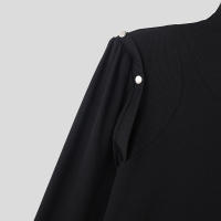 Camiseta INCERUN Para Hombre Con Mangas Largas Y Cuello Alto Estilo Casual Ropa De Calle Irregular Patchwork Camisetas - details 6
