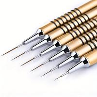 Set De 6 Pinceles Para Arte De Uñas Liner Diseño De Uñas Líneas Delgadas Y Puntos Dibujo De Uñas Para Polvo De Uñas UV Y Gel - details 2