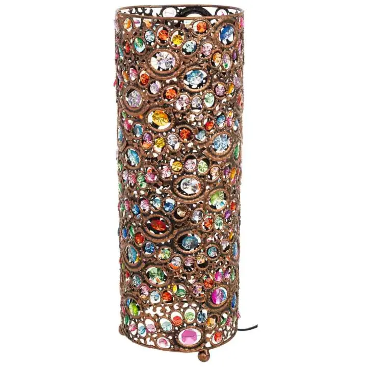 Lámpara de metal y cristal acrilico de colores D18x49.5 - 1