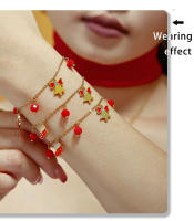 Maple inoxidable ZIRCON Árbol de Navidad Colección de Navidad collar Colgantes pendientes pulsera juego adecuado para Niñas accesorios Elegantes - details 4