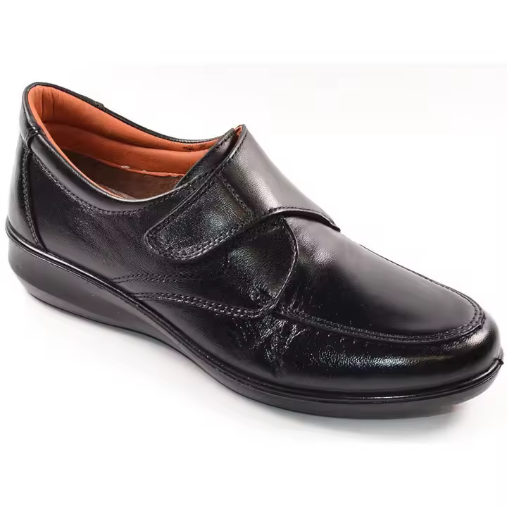 306 Laura Azaña Zapato Mocasin Piel Velcro Pies Delicados Mujer - 1