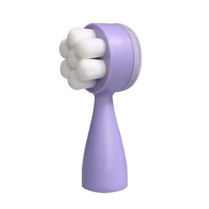 Cepillo De Limpieza Facial Doble Cara De Silicona Suave Cepillo Para Rostro Electrónico No Necesario Tamaño Facil - 1