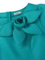 Vestido Elegante Para Mujer Con Floral 3D Mangas Cortas Cintura Alta Ajustado Para Fiesta De Cumpleaños Noche Boda Invitado Navidad - details 4
