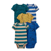 Ropa para niños, novedad de verano, mono triangular de manga corta para bebés, ropa para gatear, mono de bebé de cinco piezas - details 22