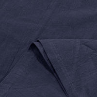 Camisa POLO de manga corta con solapa y botones, informal, de lino, transpirable, estilo británico, de verano para hombre - details 25