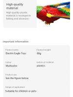 Juguete Eléctrico Silencioso Para Gatos Parrot Teaser Volador Interactivo Suministros De Entrenamiento Para Divertido Perpetuo - details 2