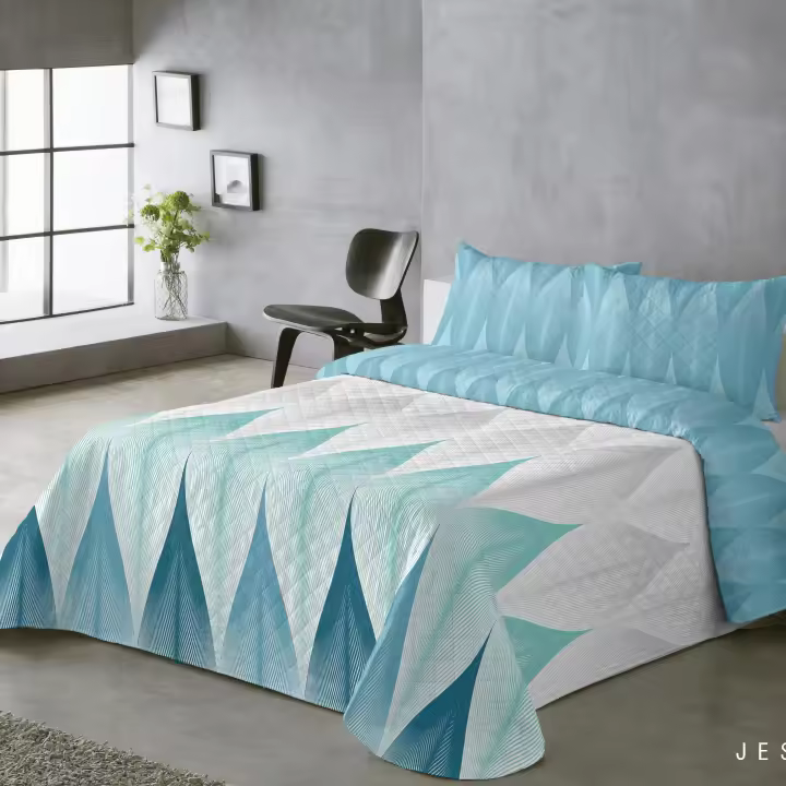 BOHEME - Colcha estampada reversible Jessica Gris - 1
