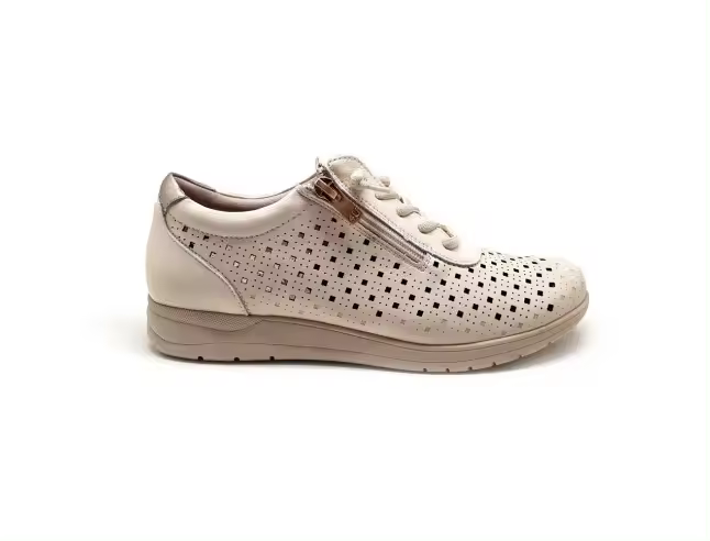 RELAX4YOU SNEAKER MUJER CALADA CON CORDÓN ELÁSTICO Y CREMALLERA COMODIDAD Y ESTILO R16BEIGE RELAX 4YOU - 1