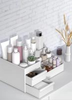 Cajón Estilo Organizador De Maquillaje Plástico Estante De Almacenamiento Para Dormitorio Mesita De Noche Caja De Escritorio - details 2