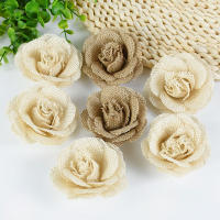 2/3/5pcs Flores De Jute Hessian Vintage Rustic Para Decoración De Boda Navidad Eventos Y Fiestas Accesorios De Manualidades DIY - details 0