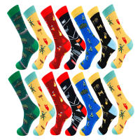 rparty- Calcetines Estanpados Casuales de Algodón con diversos Diseños para Hombre , 6 pares Y 12 pares de talla 40 a 46 - details 1
