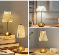 Lámpara De Mesa LED Cristal Dimmer Recargable Luz Nocturna Para Lectura Cama Dormitorio Decoración Retro Hotel Bar - details 12