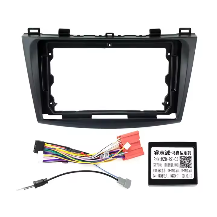 Kit De Panel De Radio Para Coche Mazda 3 2010-2012 10 Pulgadas Con Cable De Alimentación Accesorios Multimedia Central Control Bezel Frame - 1