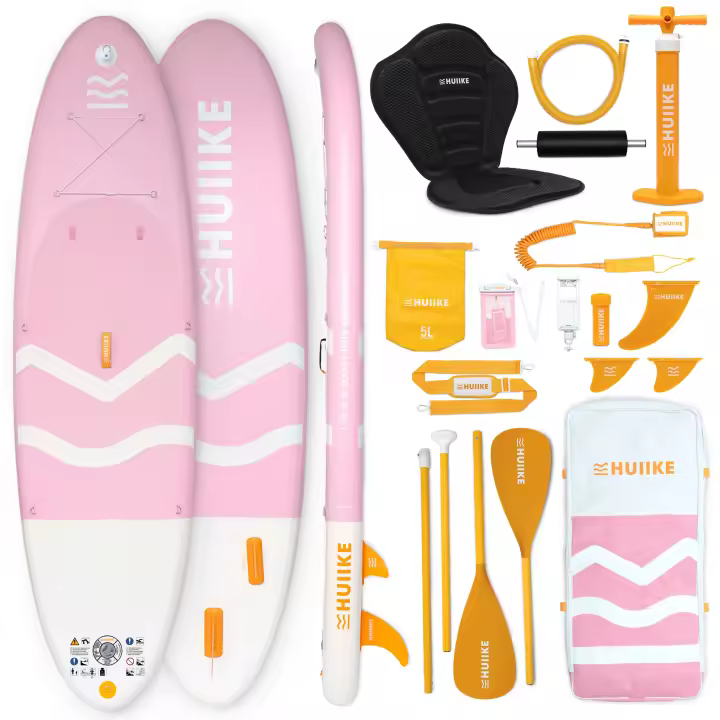 Tabla Paddle Surf Hinchable con Accesorios Premium - HUIIKE | Tabla Padel Surf Hinchable con Remo Doble Uso y Asiento Kayak | PadelSurf Stand Up Paddle Gran Estabilidad y Resistencia | Paddle Board - 1
