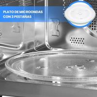 Anakel Home Plato de Microondas Giratorio con 3 Pestañas Ø28,8cm de Diámetro Exterior I Vidrio Reforzado de Larga Duración I Universal I Sistema Antideslizante I - details 1