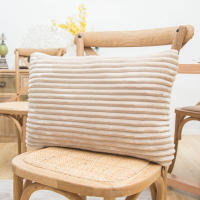Funda De Cojín Rectangular De Flanela Corduroy Para Sofá Y Silla Estilo Solido Y Rayado Tamaño 30x50cm Cubierta De Almohada - details 18