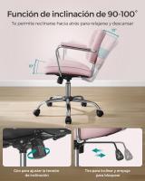 Silla Ergonómica de Escritorio con Reposabrazos Individuales - Silla Giratoria de Oficina con Inclinación y Altura Ajustable, Ideal para Dormitorio u Oficina - details 38