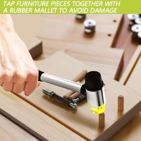 Martillo De Goma Doble Cara Para Joyería Artesanía De Cuero Carpintería Y Instalación De Piso Herramienta De Plástico Suave - details 4