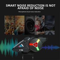 Auriculares Para Casco Motocicleta Bluetooth 5.3 Y70 Con Luz RGB IP66 Impermeable Soporta Conectar Dos Teléfonos Simultáneamente - details 10