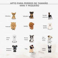 Pawhut Sofá para Mascotas con Patas Cama para Perros de Madera con Cojín Acolchado Acogedora Funda Lavable 73,5x41x33 cm Gris - details 6