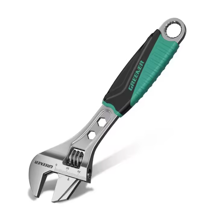 Llave De Abrazadera Ajustable GREENER Con Abertura Grande Herramientas Domésticas De Acero Cr-V Para Angulo Slidable 8-10-12-15 Pulgadas - 1