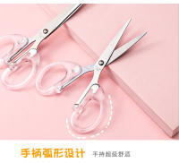 Tijeras De Acero Inoxidable Para Estudiantes Herramienta De Costura Hechas a Mano Con Diseño De Corazón Transparente Para Niñas - details 12