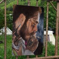 Bandera Colgante De Poliéster Impresa Con Patrón Creativo De Post Malone Estrella Del Rap Y Cantante Estándar Variable Para Decoración Y Publicidad - details 5