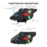Auriculares Para Casco Motocicleta Bluetooth 5.3 Y70 Con Luz RGB IP66 Impermeable Soporta Conectar Dos Teléfonos Simultáneamente - details 3