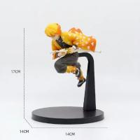 Figura De Anime Demon Slayer 19cm Nezuko Tanjirou Zenitsu Inosuke Kyoujurou Giyuu Qposket PVC Juguete De Combate Regalo Para Niños - details 3