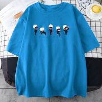 Camiseta De Algodón Para Hombre Estampado De Anime Japonés Gojo Con Estilo Callejero Hip Hop Casual Oversized Manga Corta - details 8