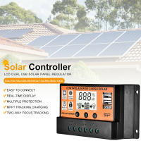 Controlador De Carga Solar MPPT 30A 50A 100A Regulador De Batería Y Panel Solar Con USB Doble Y Pantalla LCD De 5V - details 4