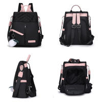 Mochila informal de de de tela Oxford, bolso bolso escolar viaje antirrobo, hombro bidireccional mul - details 1