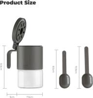 Tarro de especiación de Vidrio Caja de especias humedad resistente con Cubo 2-Pack 10 oz/300 ml - details 0