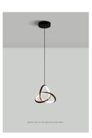 Lámpara Colgante Moderna De 3 Colores Decorativa Arte Diseñadora LED Para Dormitorio Estudio Sala De Estar Hogar Luz Creativa Colgante - details 2