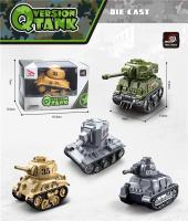 Modelo De Coche De Tanque De Aleación 4pcs Juguete Educativo Para Niños Regalo Para Cumpleaños Y Navidad Simulación De Batalla Militar Q-version Rebound - details 6